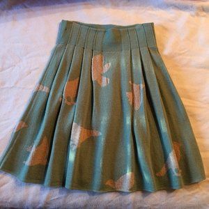Anthropologie Moth Fulmar mint birds sweater skirt